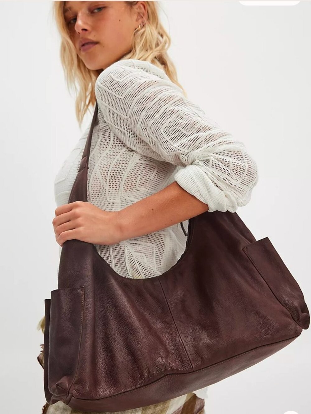 Free People Weho Slouchy Tote Bag Espresso